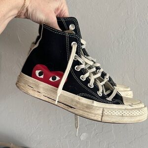 Black High-Top Kids Sneakers